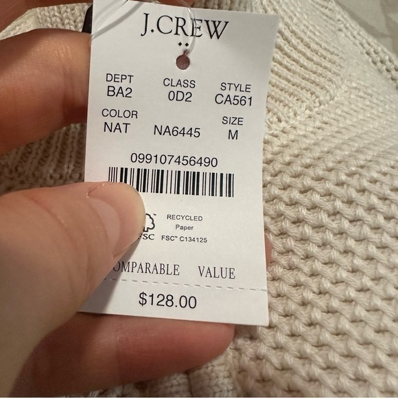 J crew Cotton honeycomb knit half-zip - Picture 5 of 5